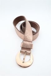 חגורת עור מוזהבות מנצנצת- S-M